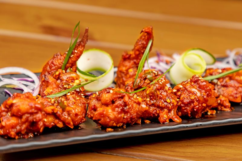 Wings over Honey Gold wings glazed with sweet sauce